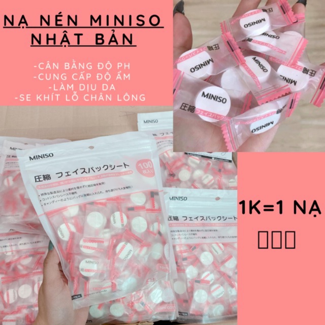 Mặt nạ nén Miniso ⚡️cấp ẩm ⚡️ nuôi dưỡng da | BigBuy360 - bigbuy360.vn