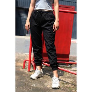 Quần Jogger Kaki khóa zip Nữ