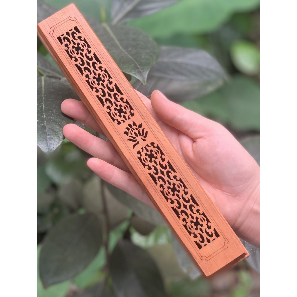 Khay gỗ đốt trầm hương không tăm - gỗ hương
