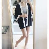 Aó khoác kimono (Đen viền trắng)