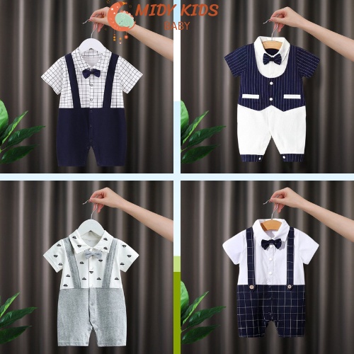 Body công tử cộc tay Chất Cotton 100% mềm mịn thoáng mát Mẫu Hót hè 2022 Cho Bé Trai Bé Gái từ 0-12 tháng