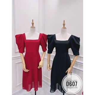 BIGSIZE NHUNG LÊ Đầm cổ vuông D607