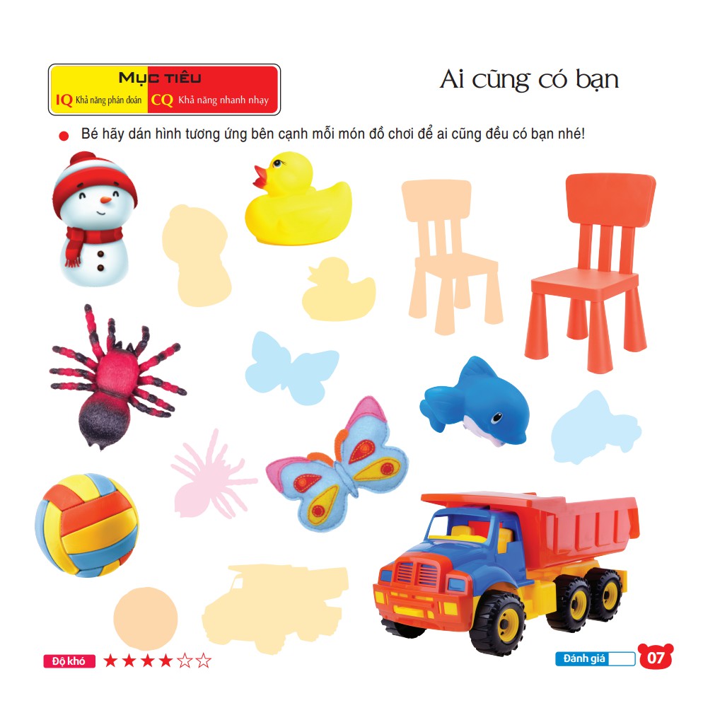 Sách - Vương quốc đồ chơi (208 miếng dán hình thông minh - IQ-EQ-CQ)