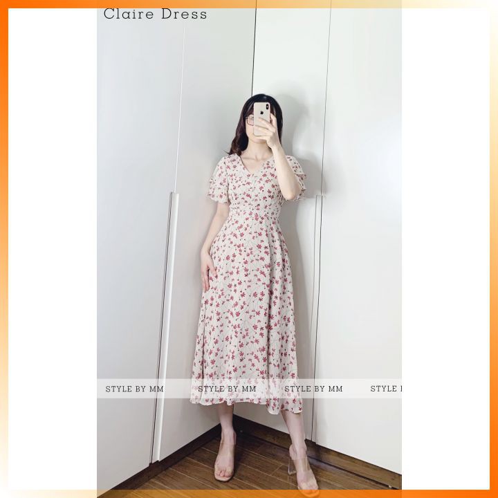 Váy Hoa Nhí, Váy Thiết Kế Chất Liệu Tơ Xước Cao Cấp Dáng Váy Đẹp Tay Cánh Tiên Sang Trọng Nhẹ Nhàng - Style By MM