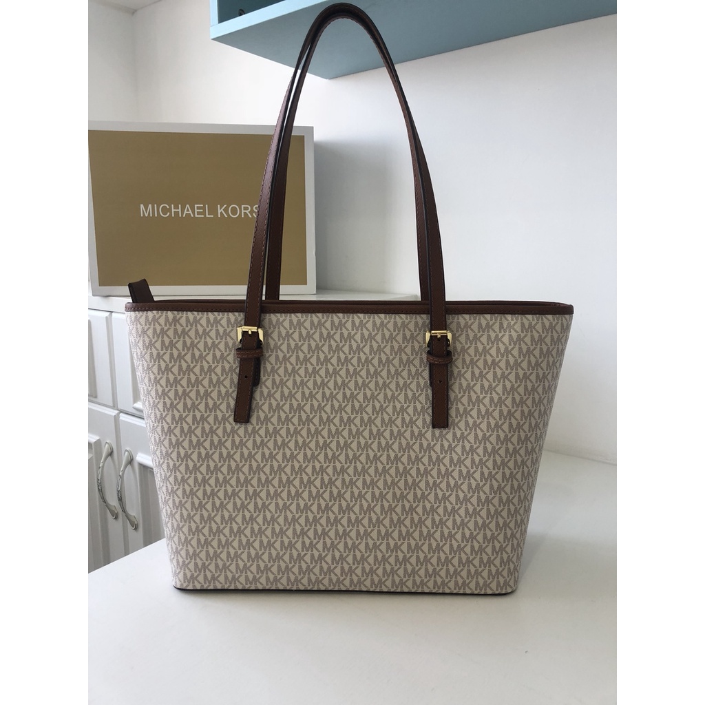 Michael Kors Michael Kors Cộng Với Kích Thước in Túi Mua Sắm M.k Tote Túi Xách Nữ Zipper Tote Túi Xách Nữ Túi Vai Đơn Cô