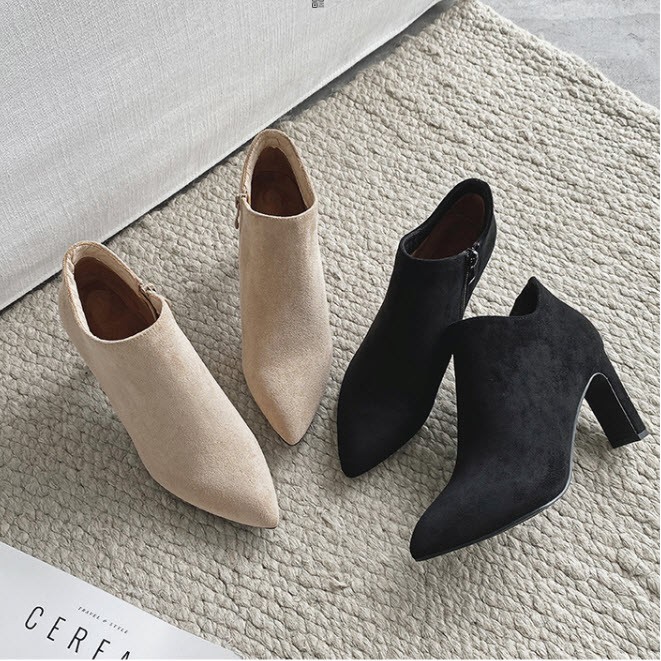 HÀNG CÓ SẮN (Size 40➡️43) _ Giày Boots Da Lộn khóa kéo bên Big Size | BigBuy360 - bigbuy360.vn