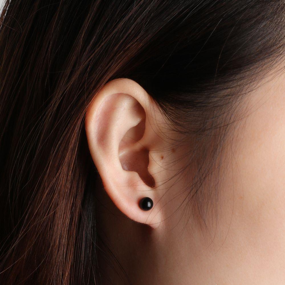 Set 12 Đôi Bông Tai Màu Đen / Be Thời Trang Cho Nữ