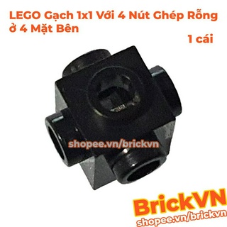 [1 Cái, Chọn Màu] Phụ Kiện LEGO Viên Gạch 1x1 Với 4 Nút Ghép Rỗng ở 4 Mặt Xung Quanh ID 4733