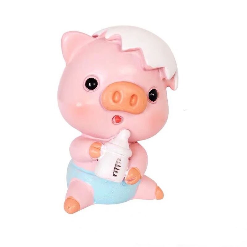 Heo hồng đáng yêu trang trí bánh kem