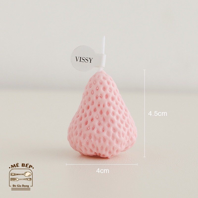 Nến thơm hình quả dâu tây decor phòng, hương thơm thư giãn