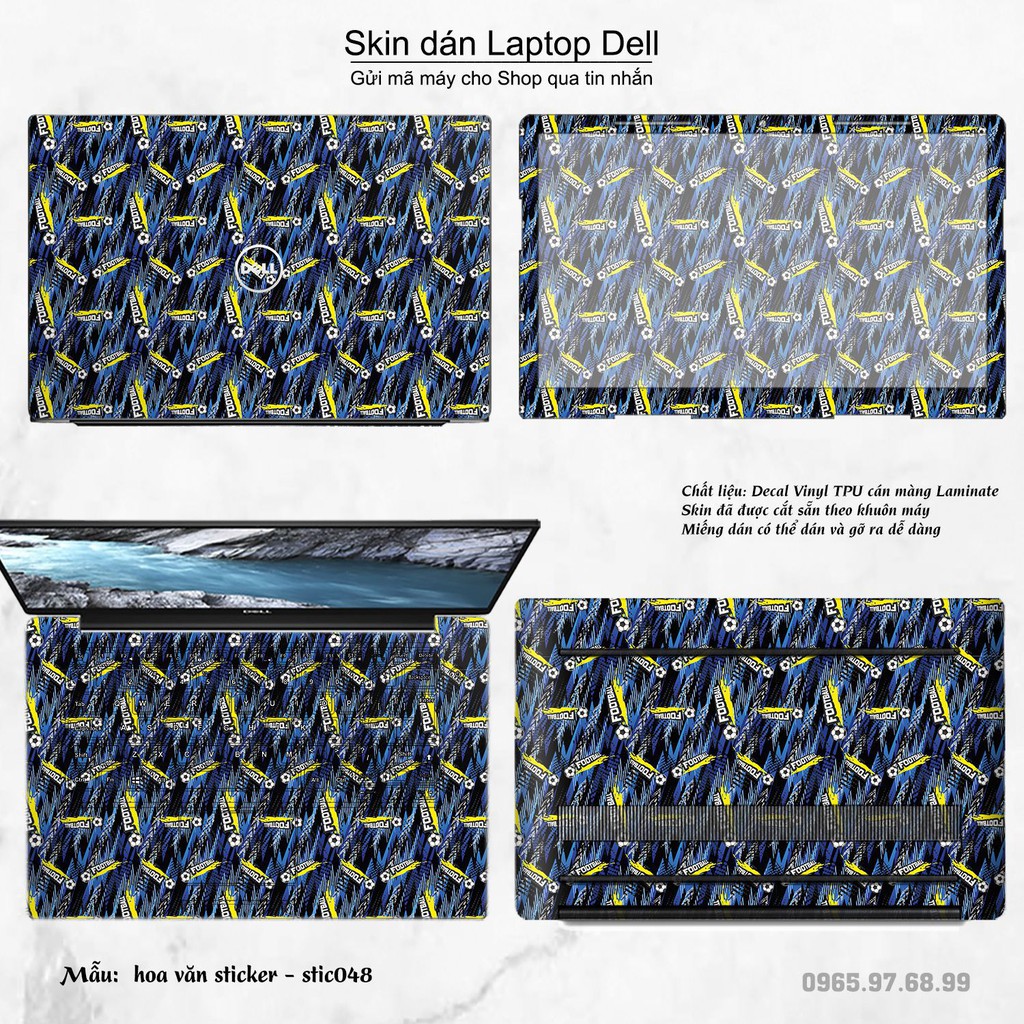 Skin dán Laptop Dell in hình Hoa văn sticker _nhiều mẫu 8 (inbox mã máy cho Shop)