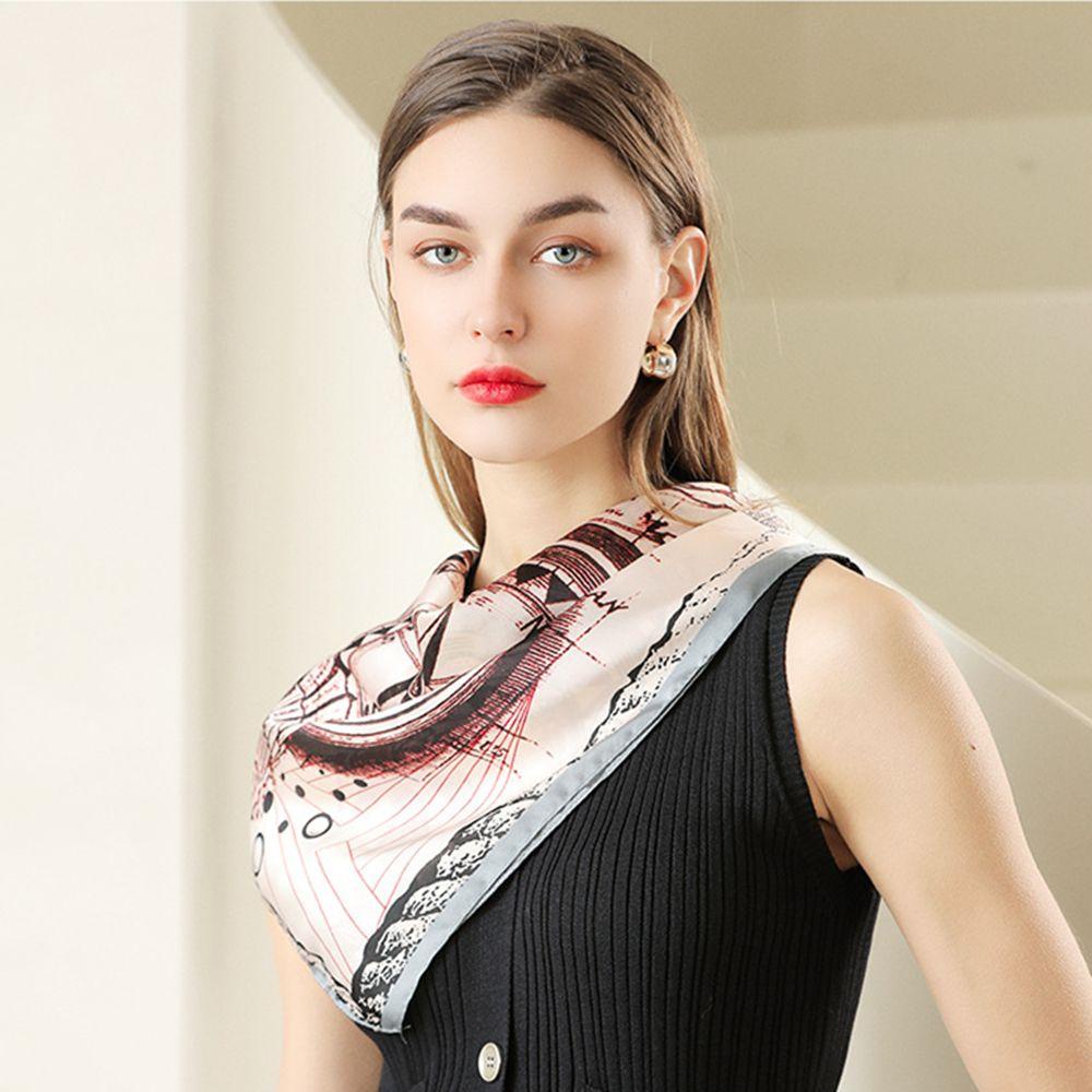 Khăn Choàng Lụa Dáng Dài Trang Trí Tóc Thời Trang Cho Nữ