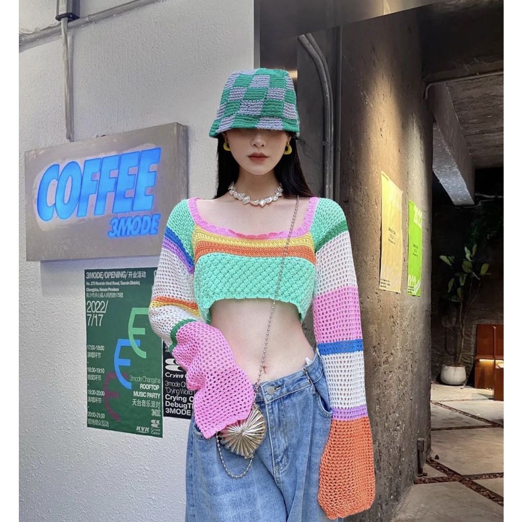 ÁO CROPTOP LEN SÁT NGỰC