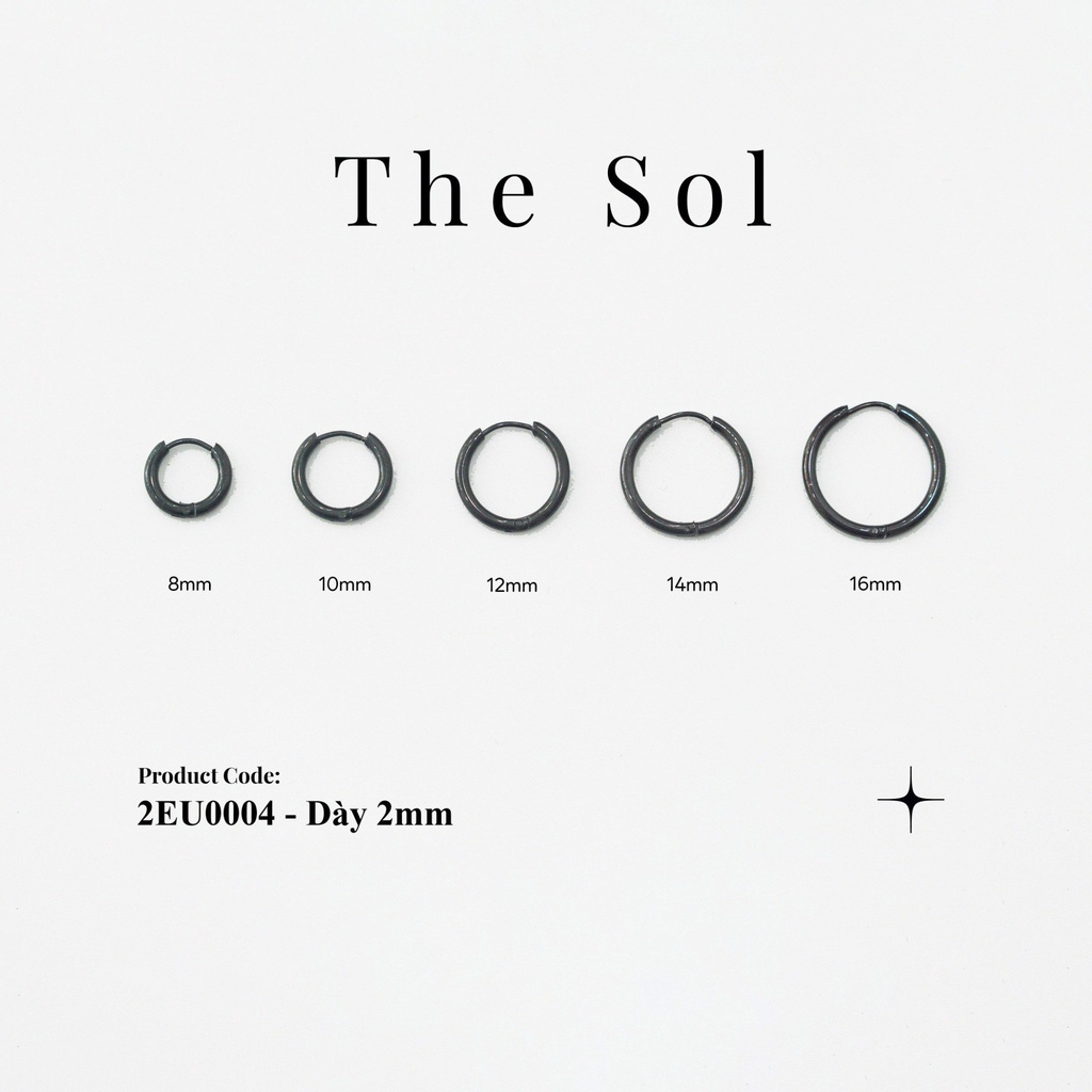 Khuyên Tai Thép Titan Không Gỉ Unisex Dạng Khuyên Tròn Dành Cho Nam Nữ