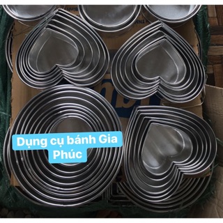 Khuôn nhôm Tim Đáy Liền 18cm