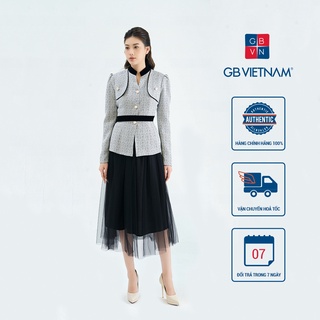 Áo dạ phối chân váy, GB2213 chất liệu dạ cao cấp, lịch sự sang trọng, đi tiệc, đi làm,đi chơi