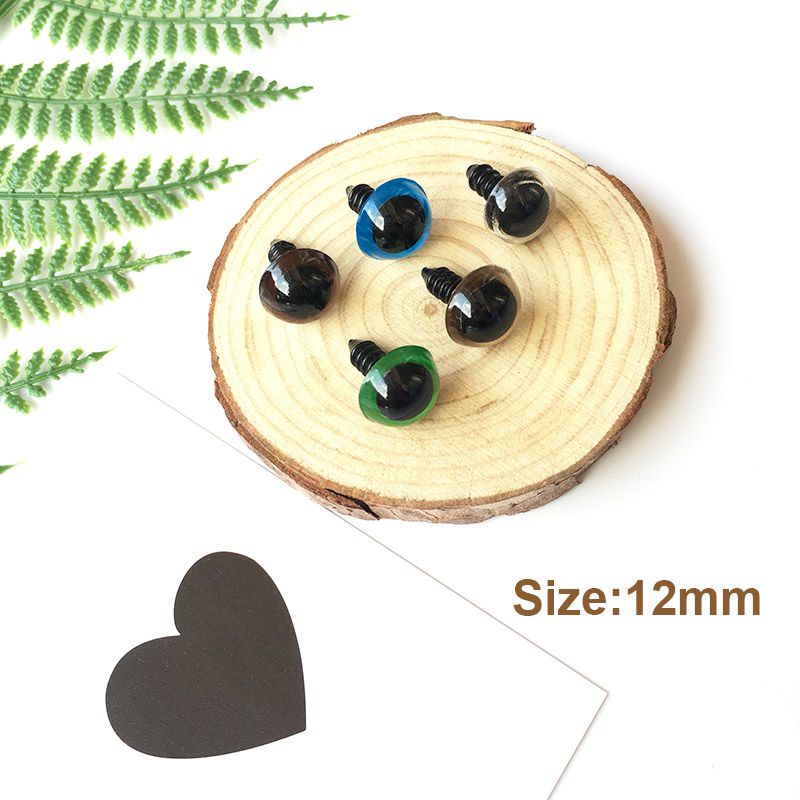 Mắt Thú Nhồi Bông 10/12/mm Bằng Nhựa Nhiều Màu Sắc