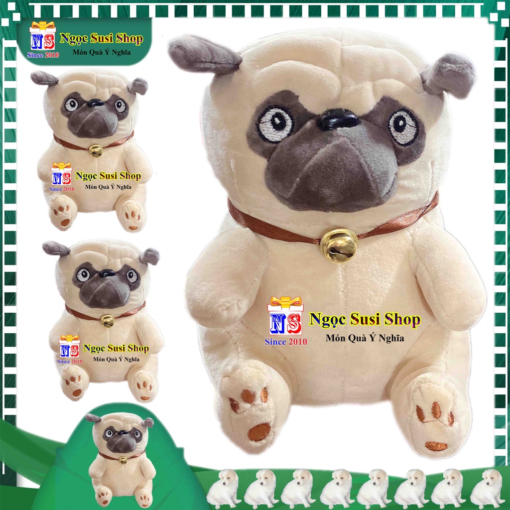 GẤU BÔNG CON CHÓ PUG DOG SIÊU CƯNG CHO BÉ - THÚ BÔNG CON CHÓ PUG