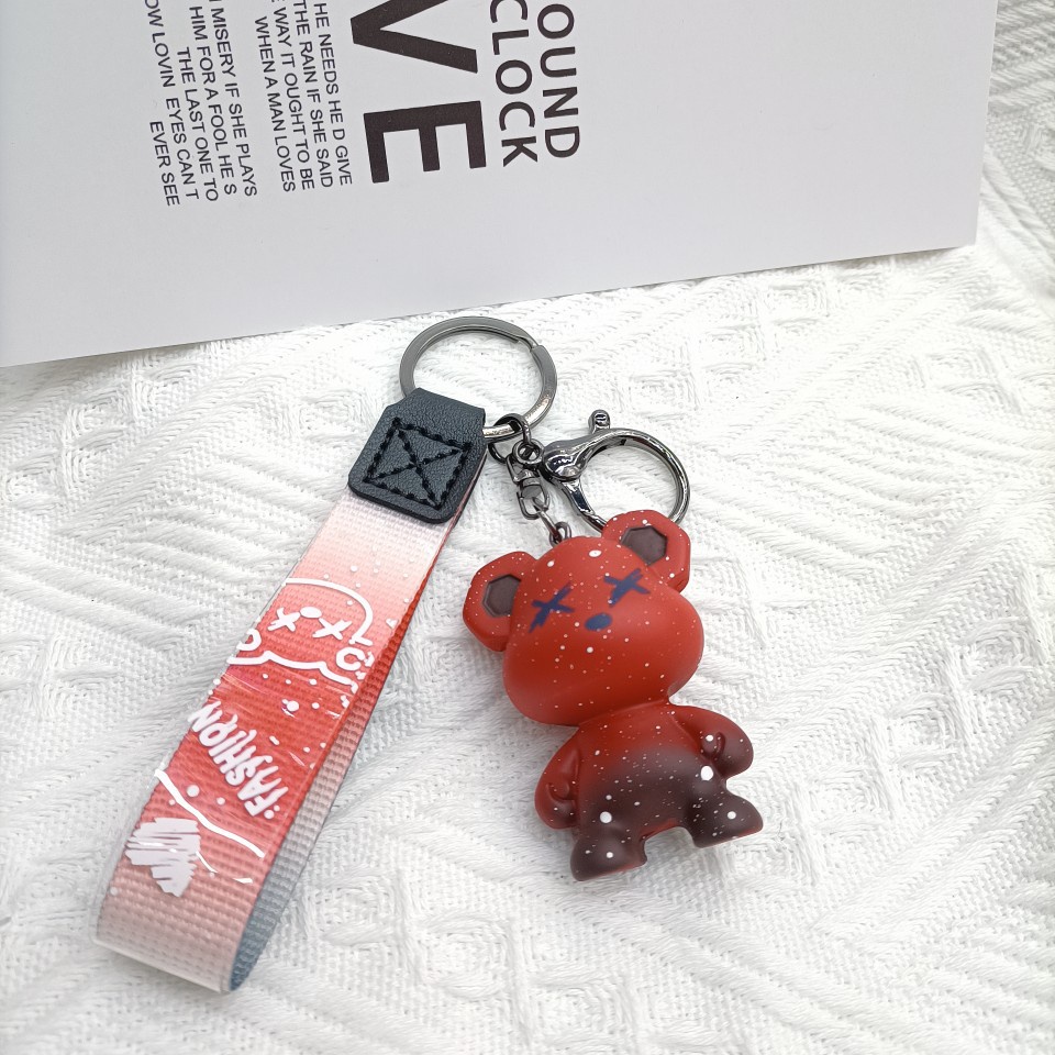 Móc khoá gấu Bear Brick treo balo cute dễ thương phong cách Hàn Quốc,móc chìa khoá xe máy ô tô tiện lợi Lotida