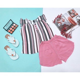 Combo 32/ bộ đồ tole - lanh đùi phối hàng xuất f21 ( shop gà ) , hàng ko nhăn - ko rút nhiều , chất vải siêu mát