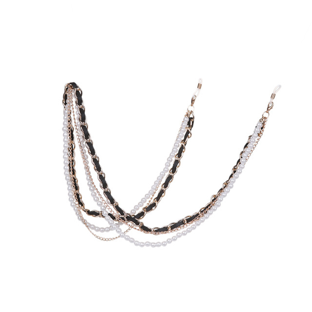 Dây Đeo Kính Chất Liệu Da Đính Ngọc Trai Giả Xinh Xắn