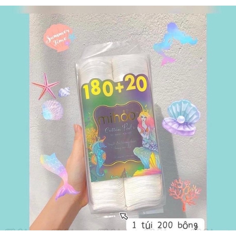 BÔNG TẨY TRANG MIHOO GÓI 200 MIẾNG