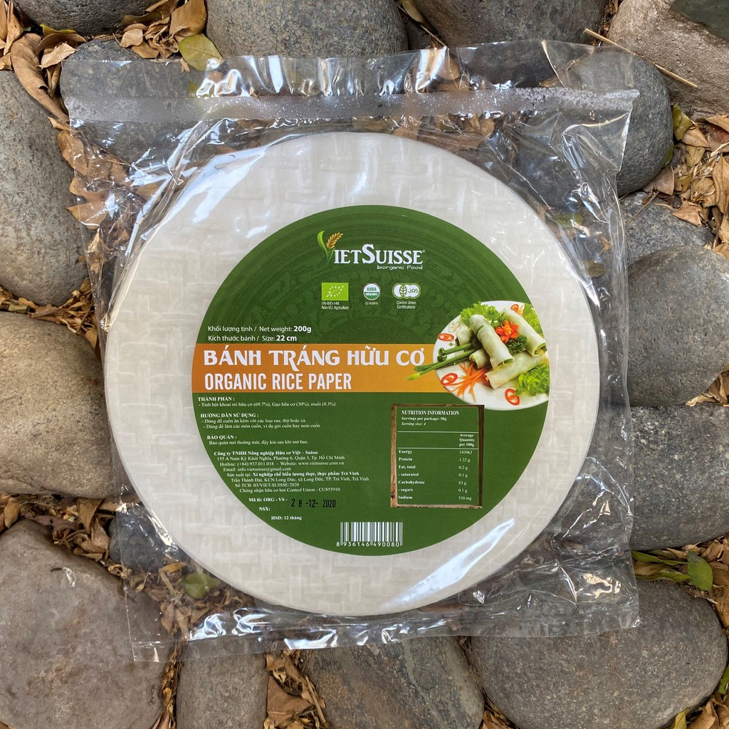 Bánh tráng trắng hữu cơ vietsuisse