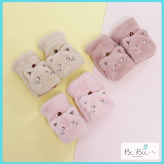Bao tay mùa đông hình mèo, Găng tay mùa đông lót lông siêu ấm BeBie - BP009