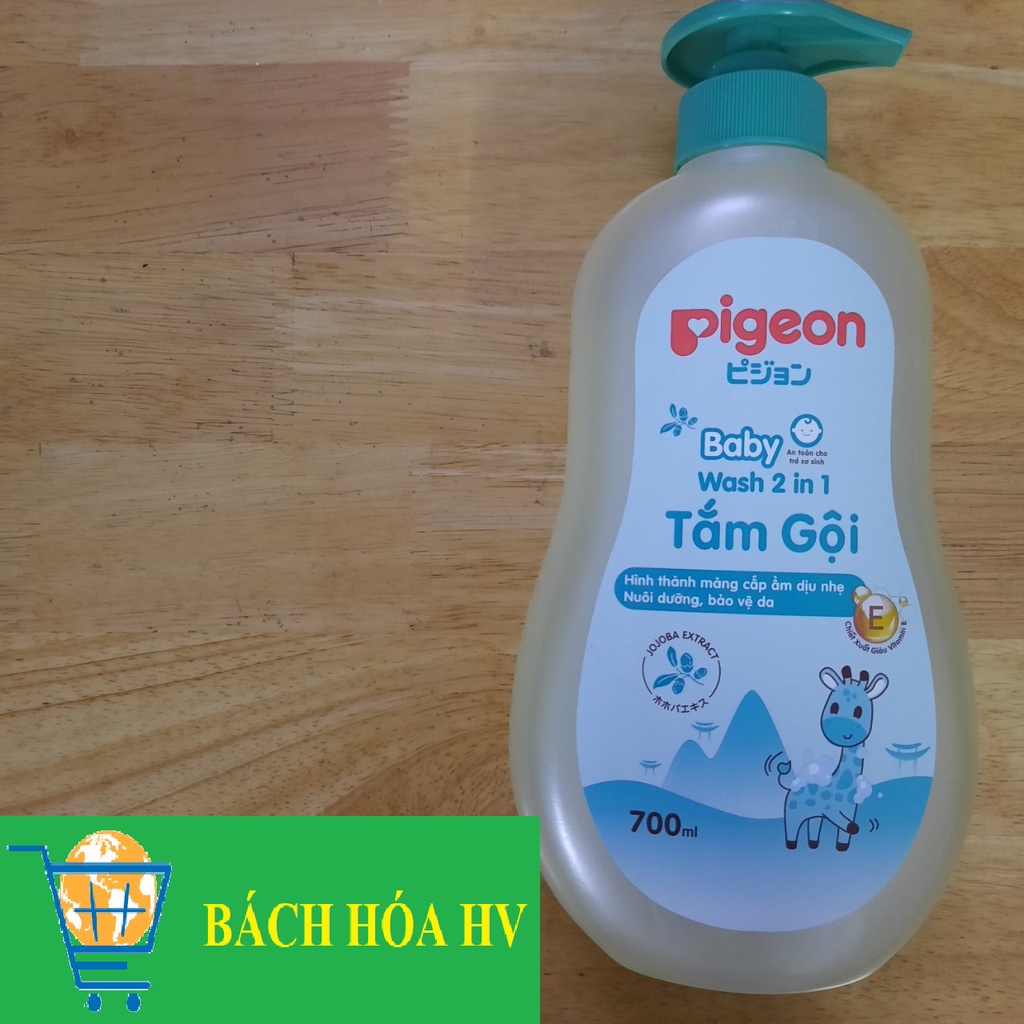 Sữa Tắm + Gội dành cho em bé PIGEON 700ml (xanh hoặc vàng) - BACH HOA HV