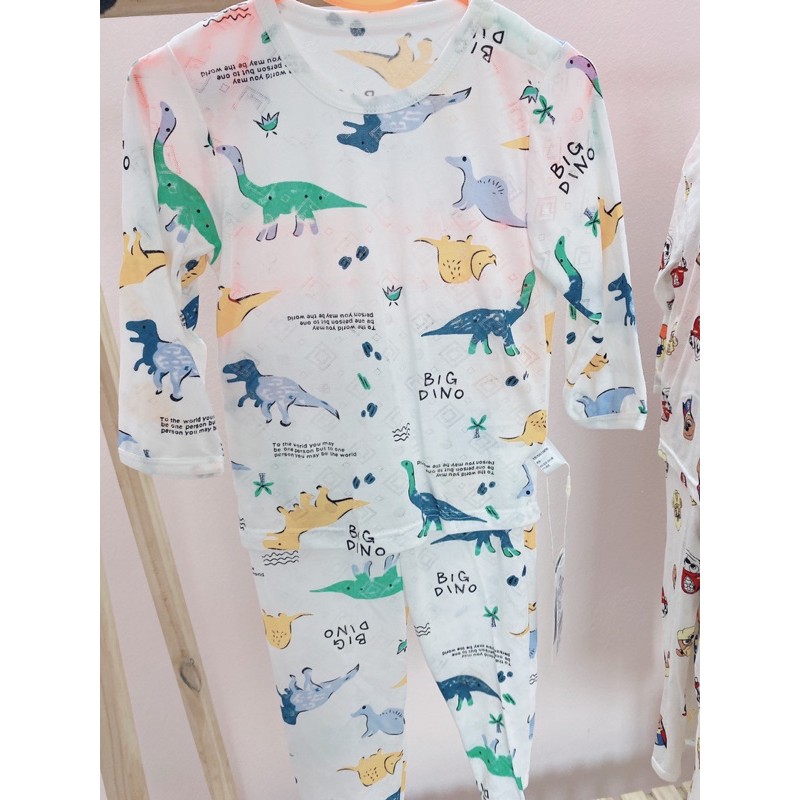 Đồ Ngủ Dài Tay Cho Bé size 1-7 tuổi, Bộ Cotton Lưới Dài Tay Chống Côn Trùng Đốt