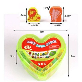 Bộ đồ chơi xâu hạt ⚡ TOP BÁN CHẠY ⚡ Đồ chơi xâu hạt gỗ trái tim phát triển tư duy cho bé