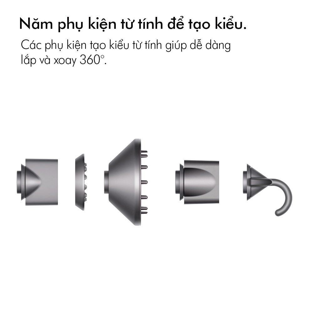 Máy sấy tóc Dyson Supersonic ™ HD08 (Xám bạc/Hồng)