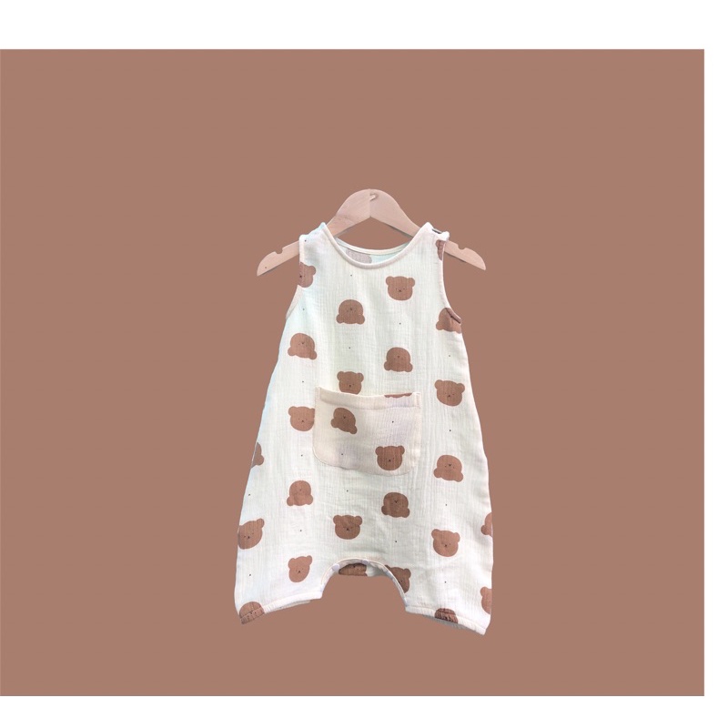 [Hàng thiết kế cao cấp ]Body xô muslin cao cấp cho bé trai và bé gái