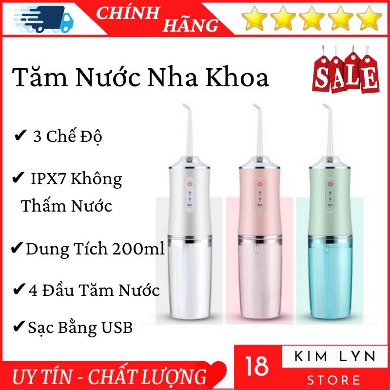 Tăm Nước Nha Khoa Oral Irrigator - Tăm Nước Cầm Tay Vệ Sinh Răng Miệng Tiện Lợi, Tiêu Chuẩn Châu Âu - Bảo Hành 12 Tháng