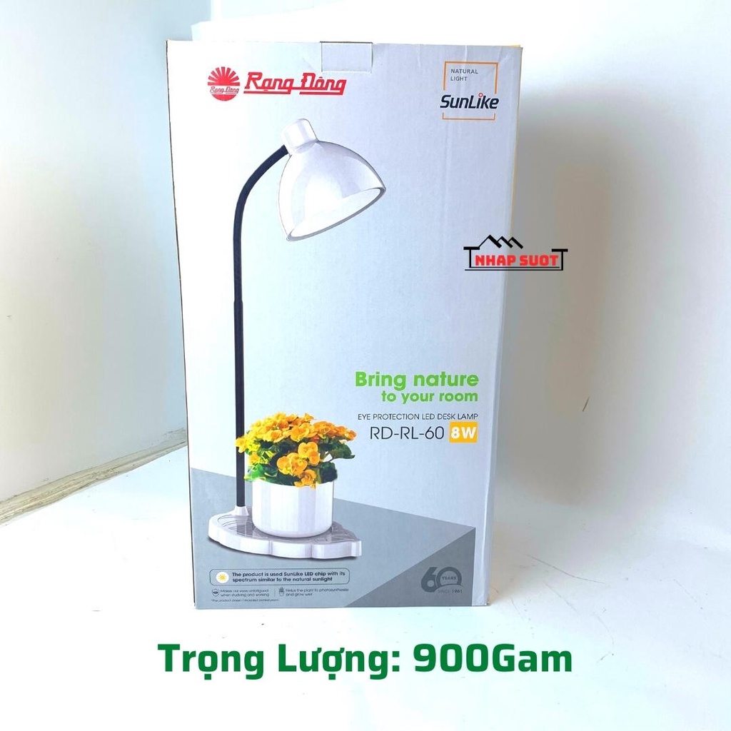[Chính Hãng] Đèn học sinh 8W Rạng Đông LED Sunlike bảo vệ mắt, cảm ứng chạm, điều chỉnh độ sáng và màu sắc RL-60