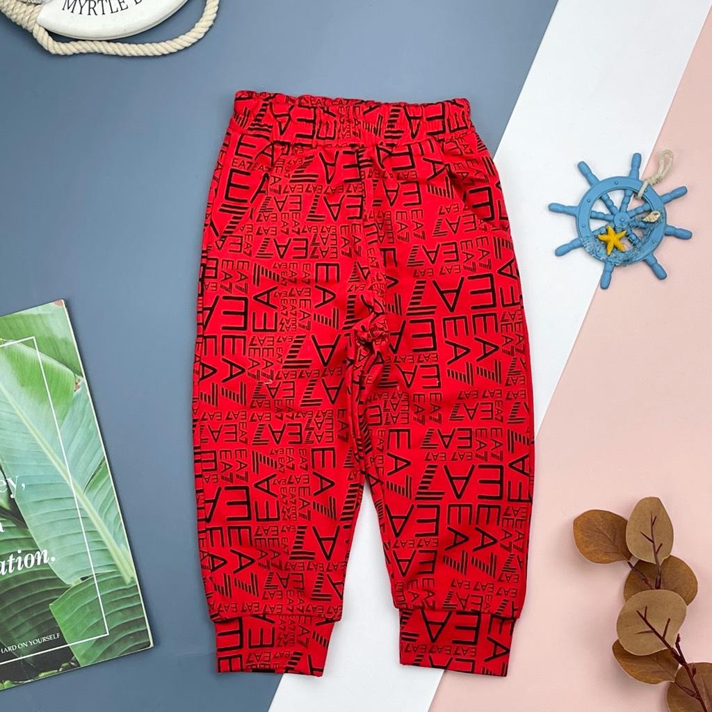 Quần nỉ thu đông trẻ em LITIBABY hoa văn, size 6, 7, 8, 9, 10 tuổi