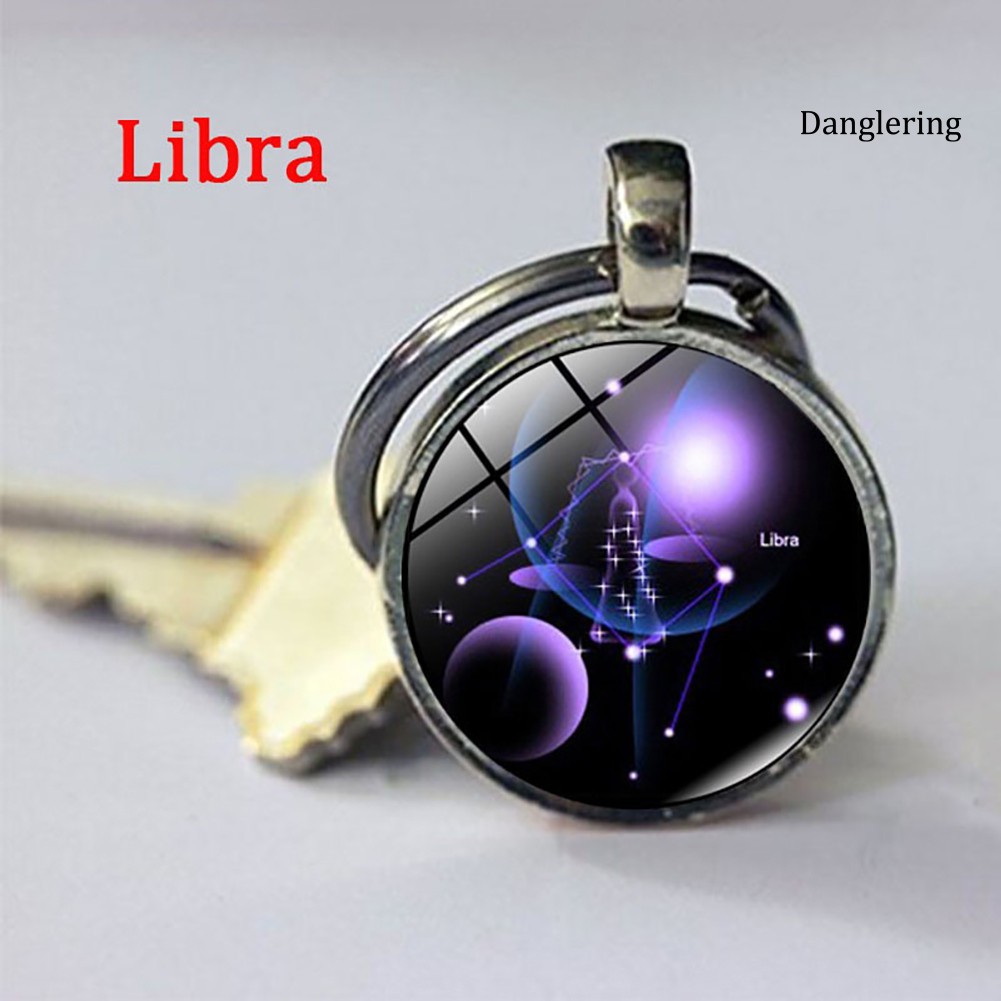 Móc Khoá Tròn In Hình 12 Cung Hoàng Đạo