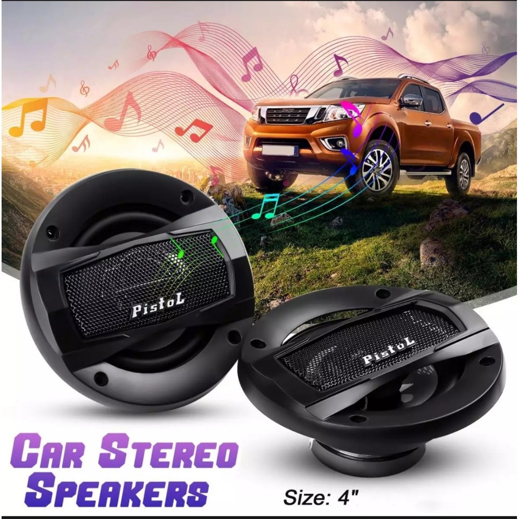 Bộ 2 Loa Cánh Cửa Công Suất 300W Cho Ô Tô Xe Hơi - Loa Đồng Trục 4inch/ 10cm  2 Đường Tiếng Riêng Biệt