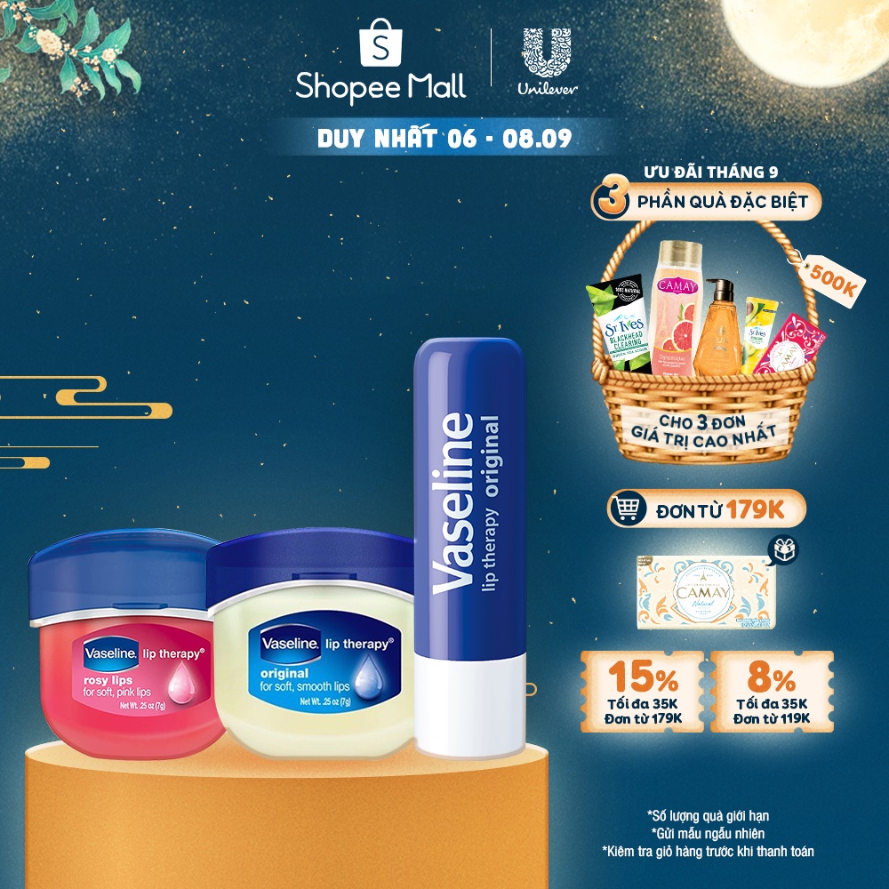 Bộ dưỡng môi đẹp xinh Vaseline