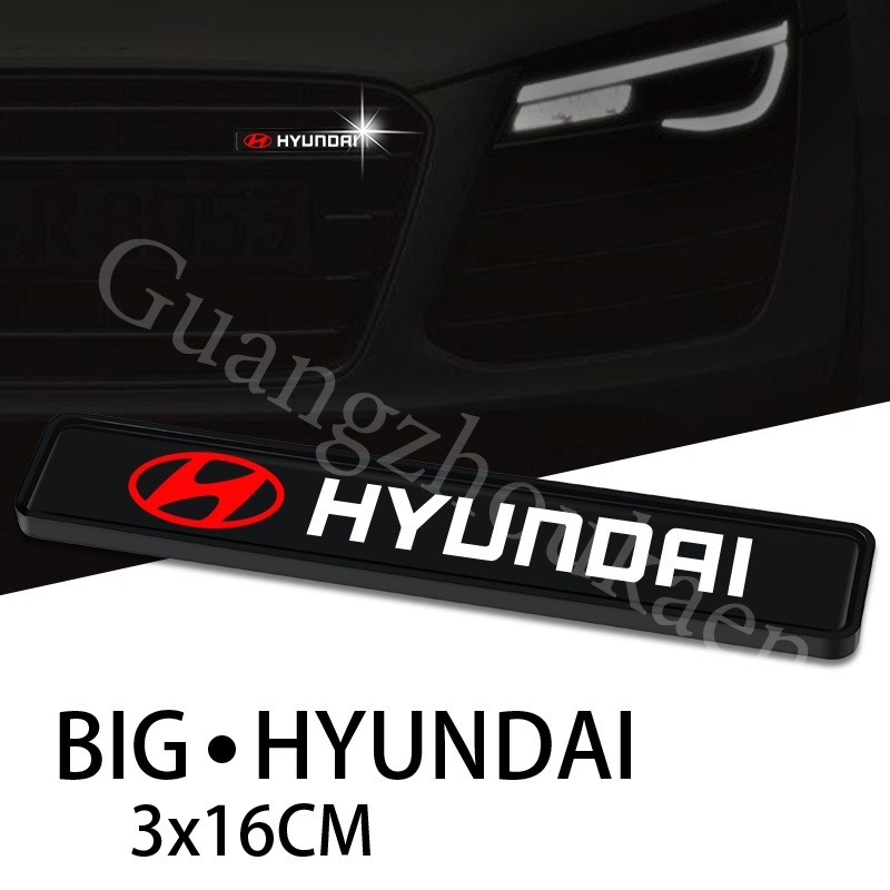 Hyundai Logo Đèn LED Trang Trí Mui Xe Hơi Accent Kona I10 I30 I20 Elantra Sonata Tucson SantaFe Creta Veloster NEXO Venue