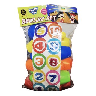 Đồ Chơi Bowling VIJAGO Việt Nam - Túi 10 Chai Bowling, 2 Quả Bóng Ném, 1 Tem Dán Số