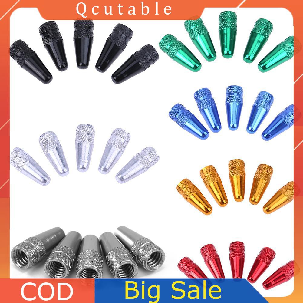 Set 5 nắp đậy van bánh xe đạp bằng nhôm chống bụi # 8y