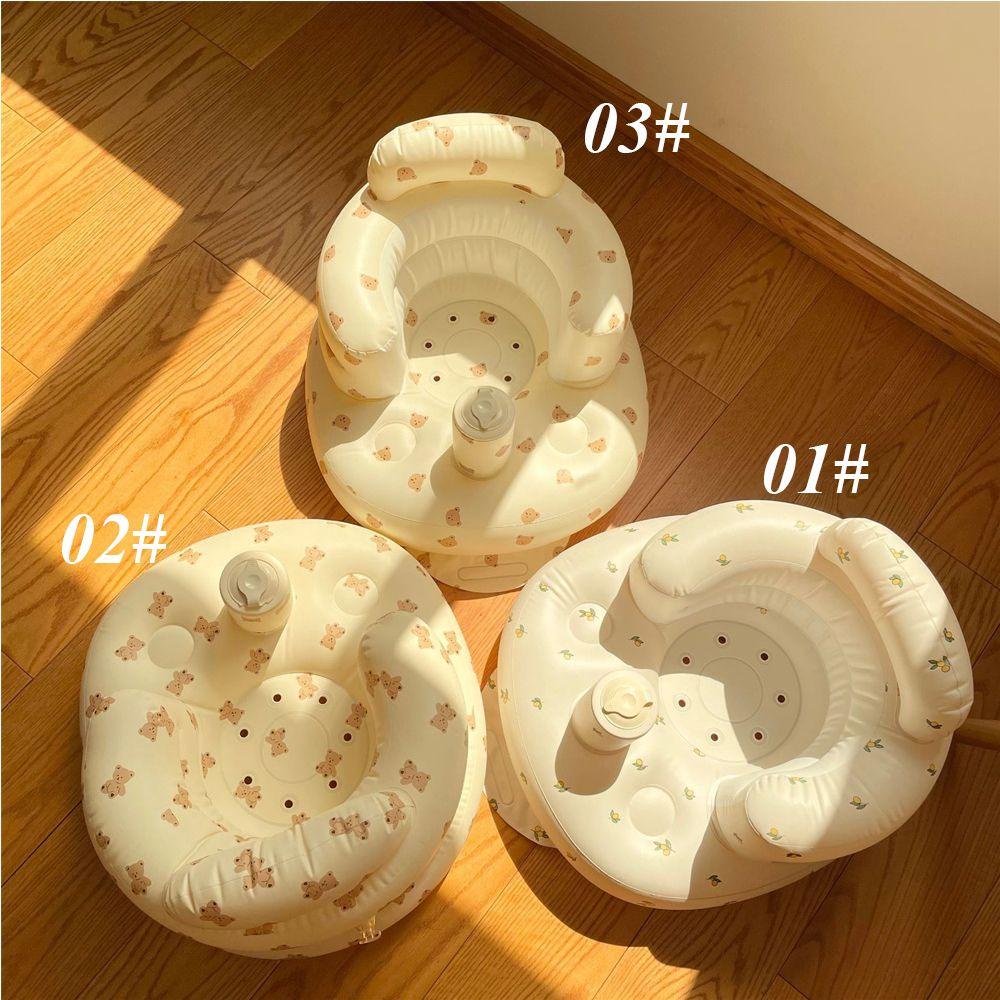 Ghế Ngồi Hình Tròn Bơm Hơi Di Động Chống Rơi In Hoạt Hình Cho Bé