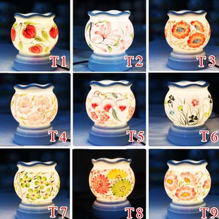 Đèn xông tinh dầu Bát Tràng size to cao 15cm