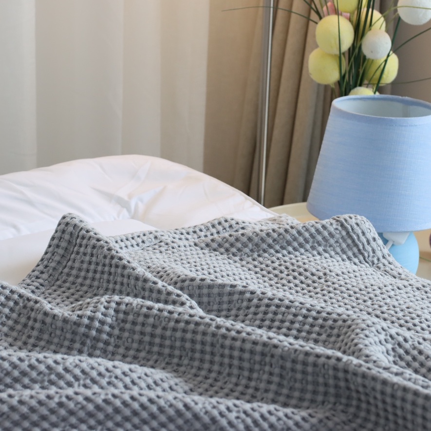 Chăn văn phòng K-Bedding By Everon chất vải Cotton Modal  Họa Tiết Tổ Ong  chăn sofa decor phòng ngủ