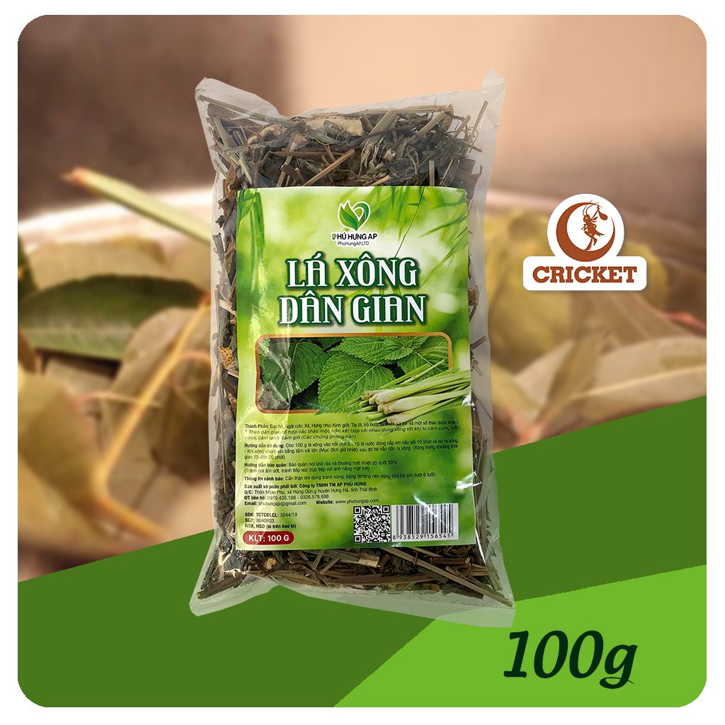 LÁ XÔNG DÂN GIAN Phú Hưng AP (100gr) Tăng Sức Đề Kháng, giải cảm.