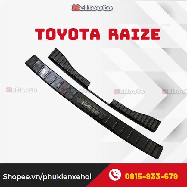 Ốp Chống Trầy Cốp Xe Toyota Raize 2021 2022 Mẫu Titan Cao Cấp - tặng kèm keo tăng dính -chống xước cốp xe