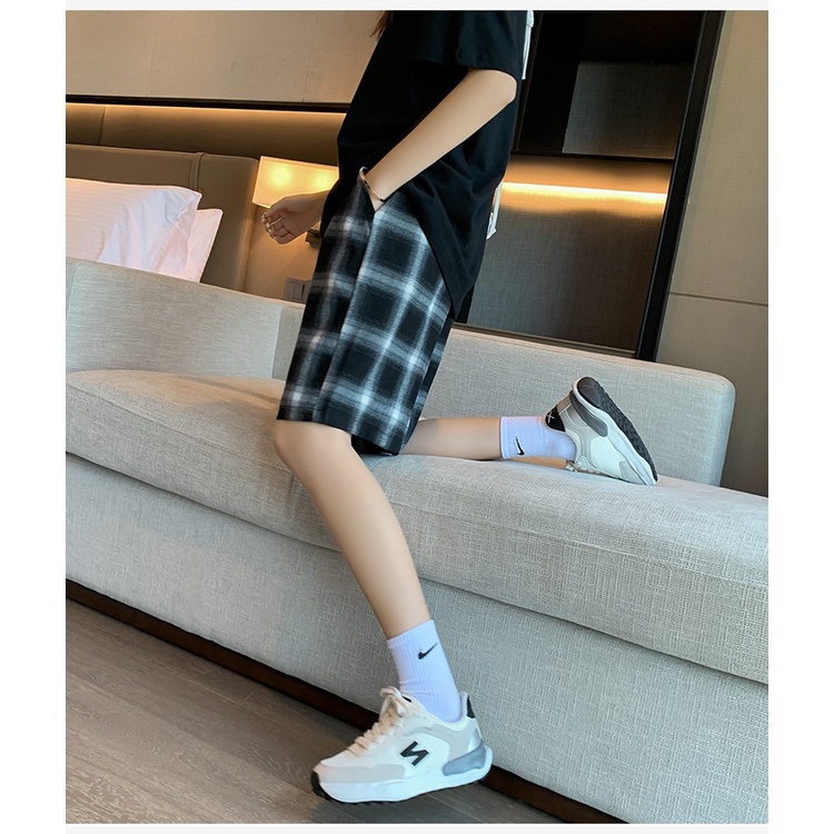 Quần Short Thể Thao Lưng Cao Ống Rộng Chất Liệu cotton / oversize Năng Động Thời Trang Cho Nữ