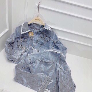SIÊU PHẨM | Áo Khoác Jean Denim Nữ Croptop May Chỉ Chéo Form Unisex Hàng Đẹp