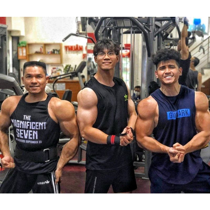 Áo tanktop tập gym nam ,áo 3 lỗ tập gym nam thun co giãn 4C thấm hút mồ hôi